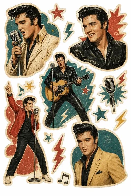 Vintage Icon Sticker Portraits