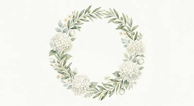 Watercolor Floral Wedding Crests