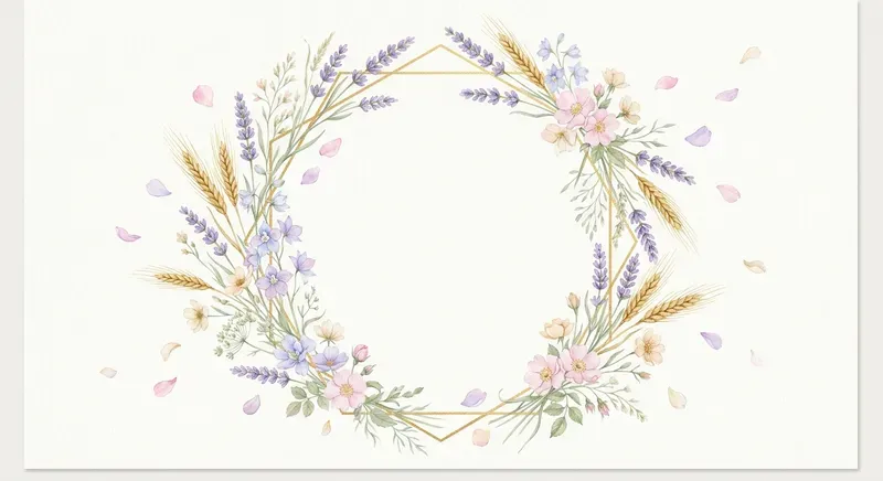 Watercolor Floral Wedding Crests