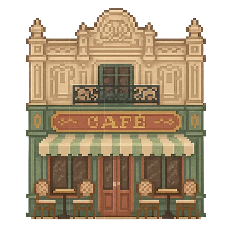 Belle Epoque Pixel Art Storefronts