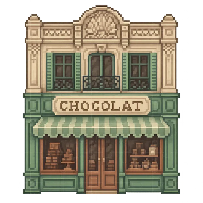 Belle Epoque Pixel Art Storefronts