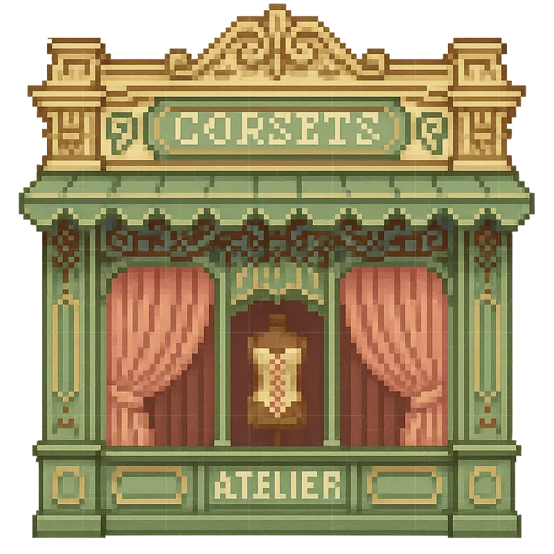 Belle Epoque Pixel Art Storefronts