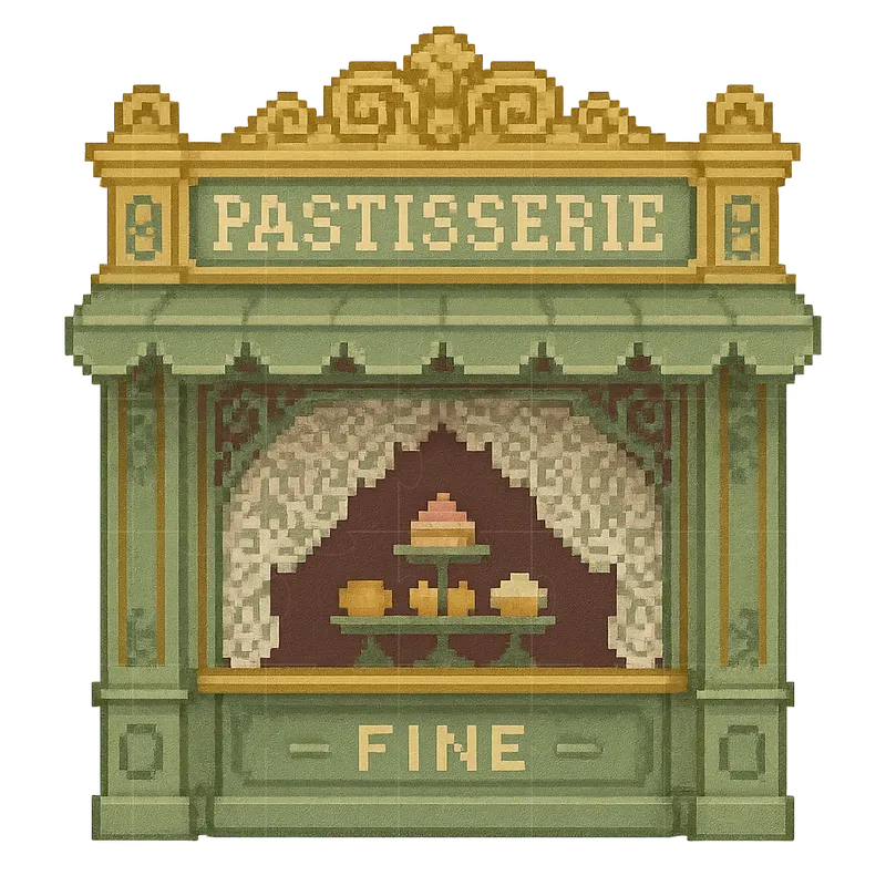 Belle Epoque Pixel Art Storefronts