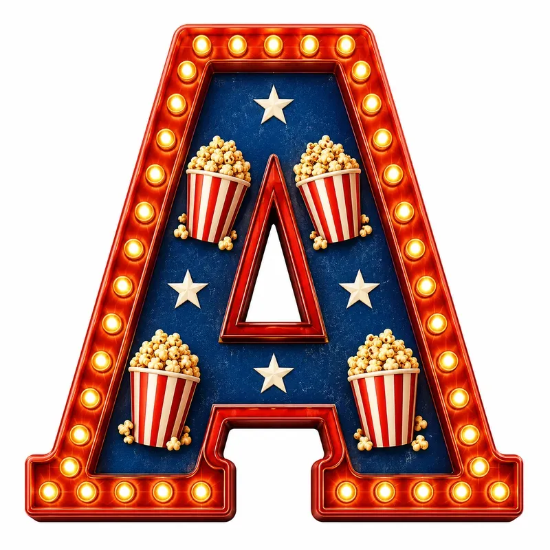 Vintage Marquee Alphabet Clipart