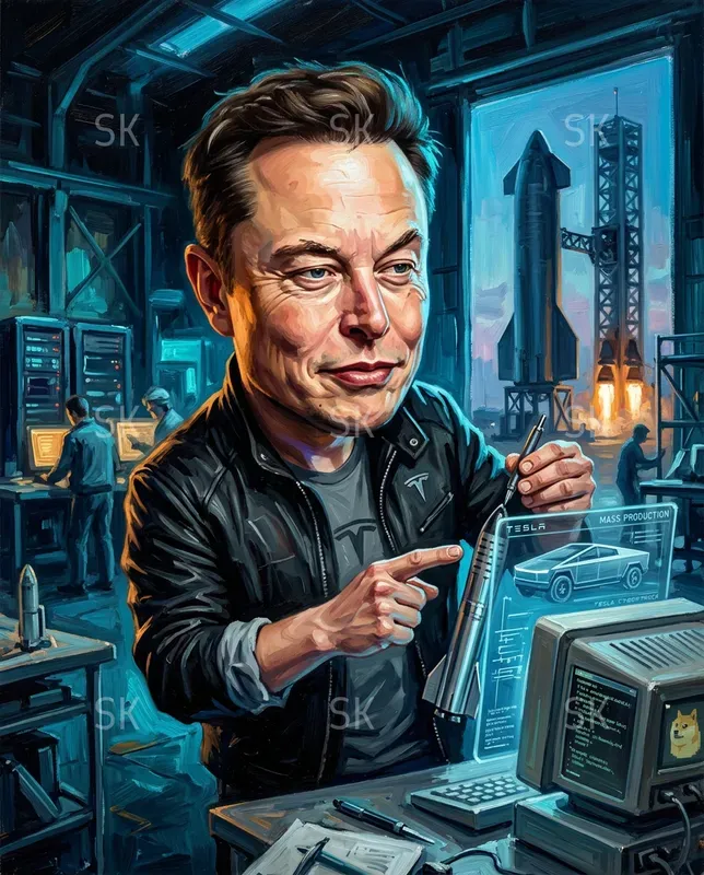 Famous People Caricature Oil Paintings