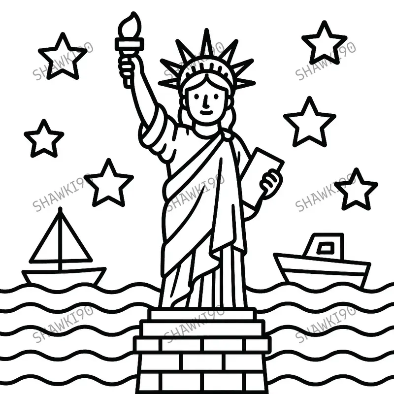 Around The World Landmarks Coloring Pages