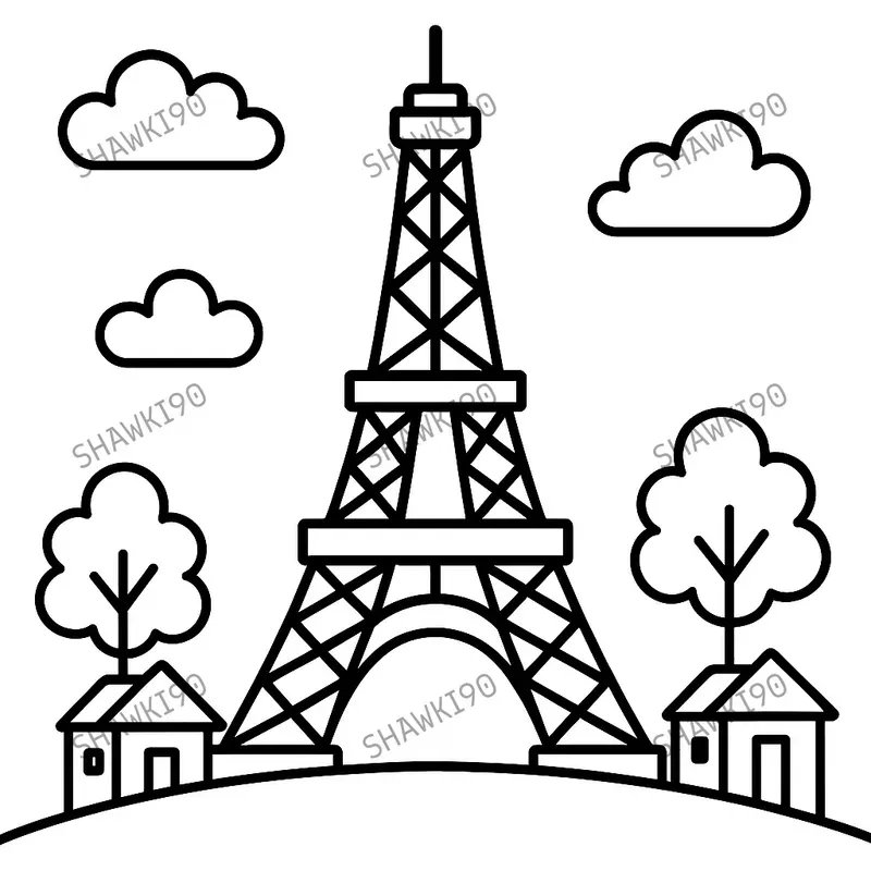 Around The World Landmarks Coloring Pages