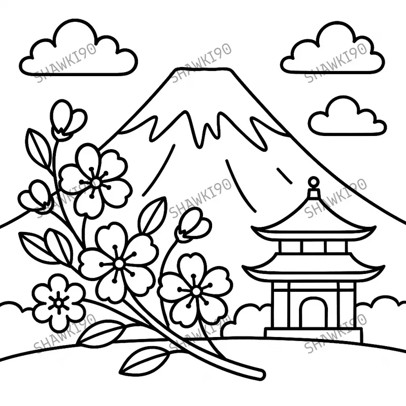 Around The World Landmarks Coloring Pages