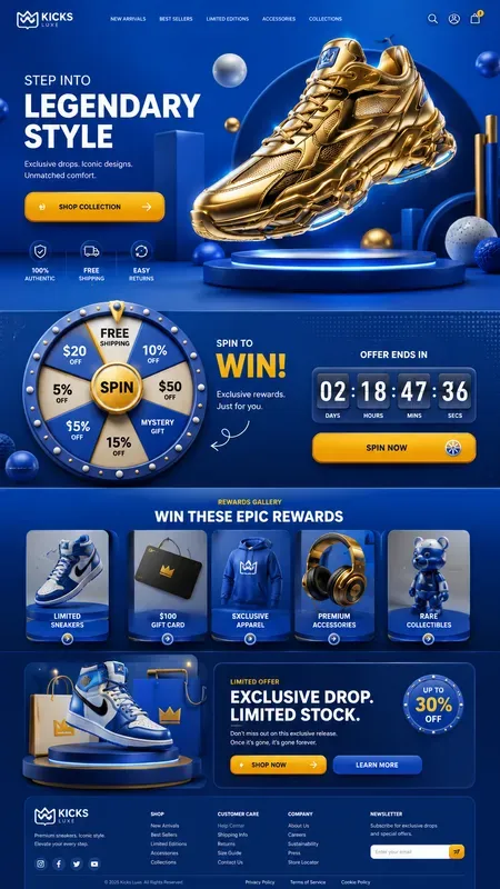 Gamified Ecommerce 3D Landing Page UIs