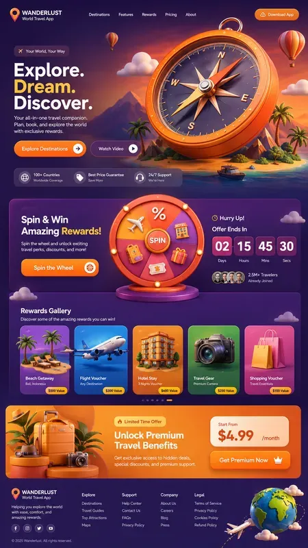 Gamified Ecommerce 3D Landing Page UIs