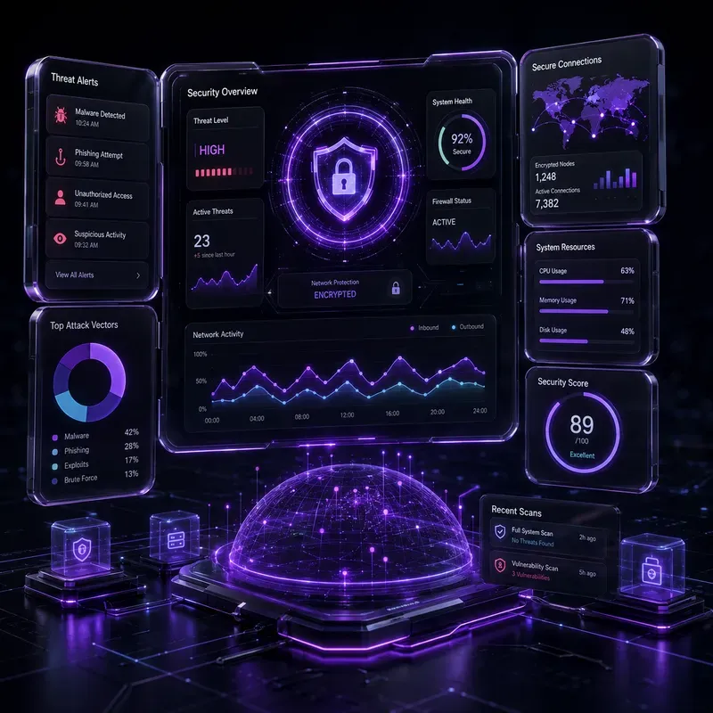 Futuristic 3D Dashboard Kits