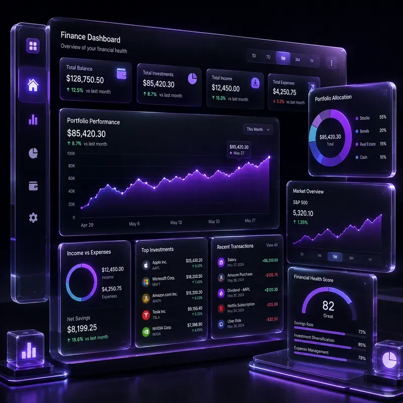 Futuristic 3D Dashboard Kits