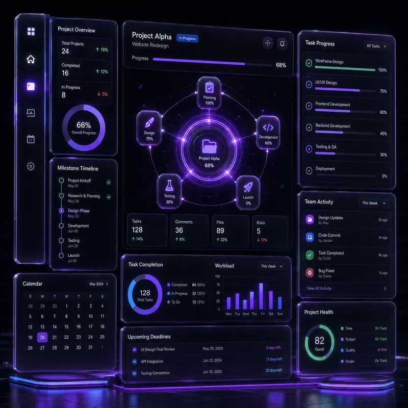Futuristic 3D Dashboard Kits
