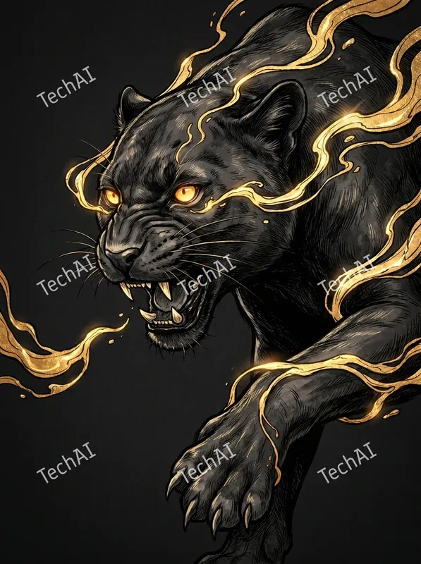 Gilded Monochrome Animal Noirs