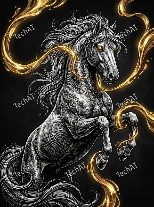 Gilded Monochrome Animal Noirs