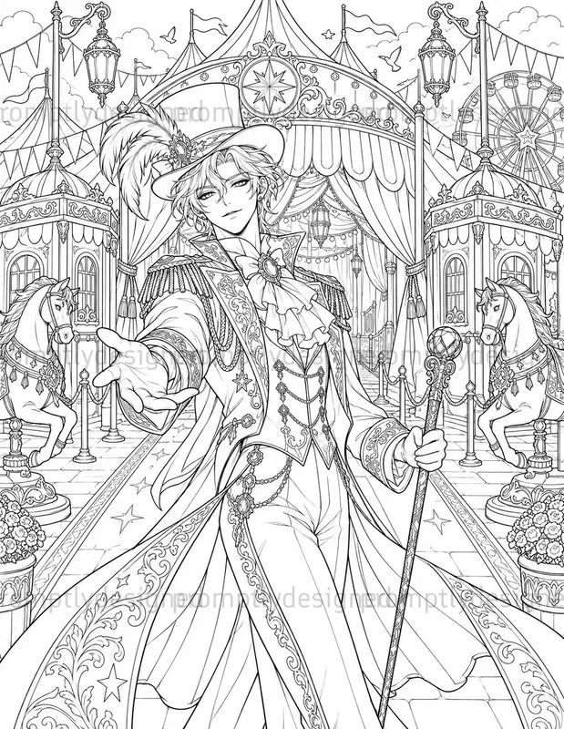 Anime Circus Coloring Pages