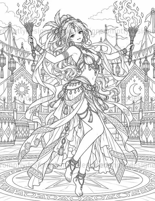 Anime Circus Coloring Pages