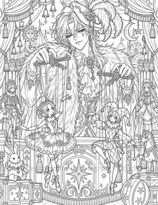 Anime Circus Coloring Pages