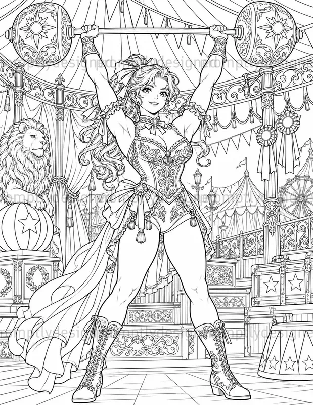 Anime Circus Coloring Pages