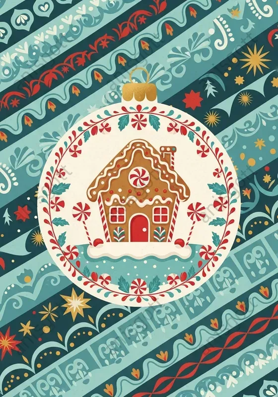 Folk Art Christmas Ornaments Clipart