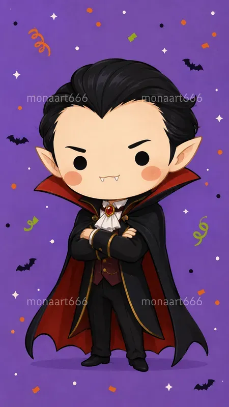Clean Halloween Storybook Caricatures