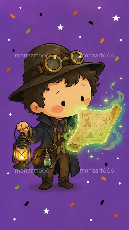 Clean Halloween Storybook Caricatures