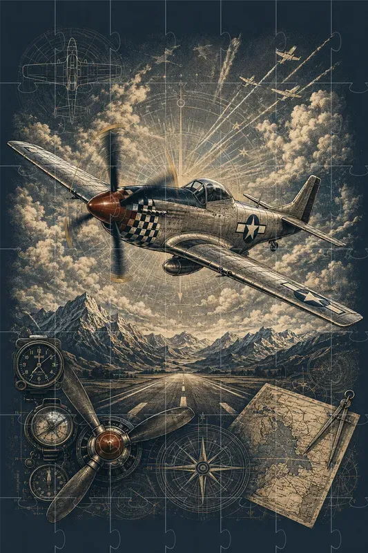Vintage Aviation Apparel Design Engines