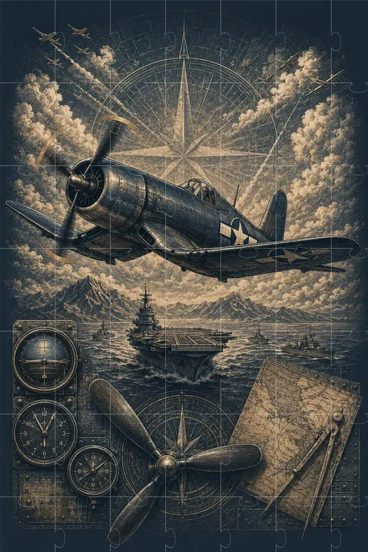 Vintage Aviation Apparel Design Engines