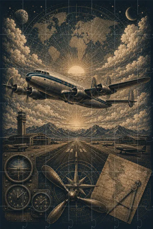 Vintage Aviation Apparel Design Engines