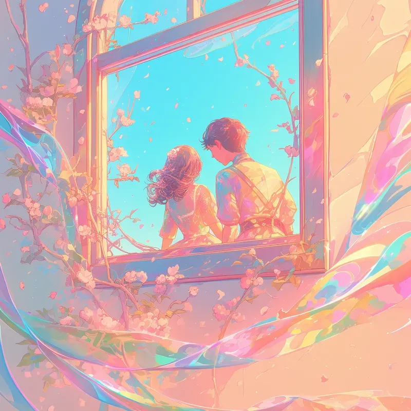 Iridescent Valentine Marketing Posters