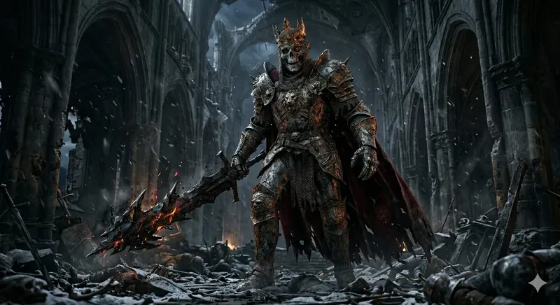 Epic Soulslike Dark Fantasy Boss Art