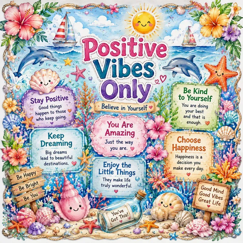 Whimsical Motivational Quote Poster Art