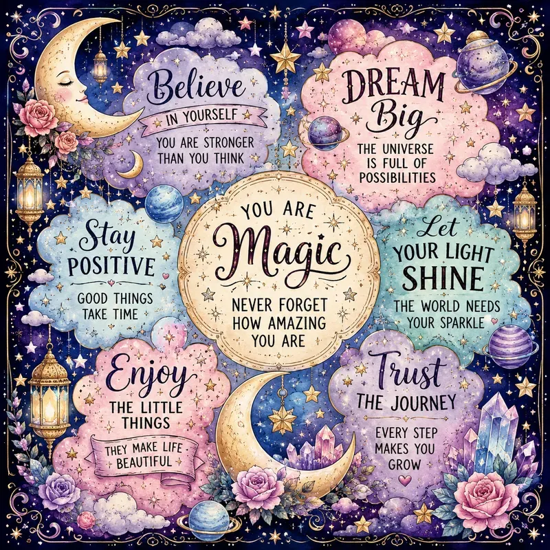 Whimsical Motivational Quote Poster Art