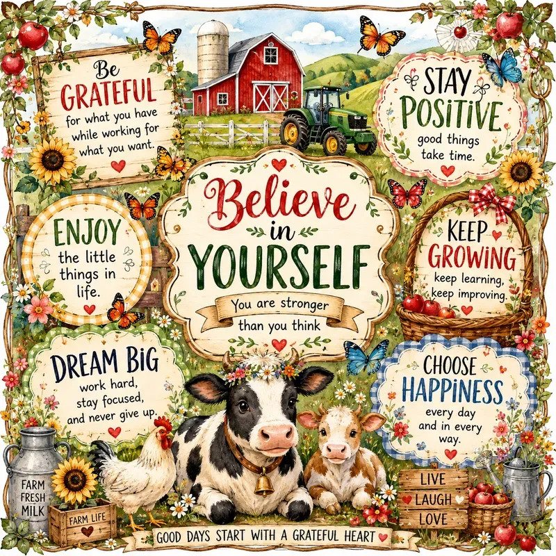 Whimsical Motivational Quote Poster Art