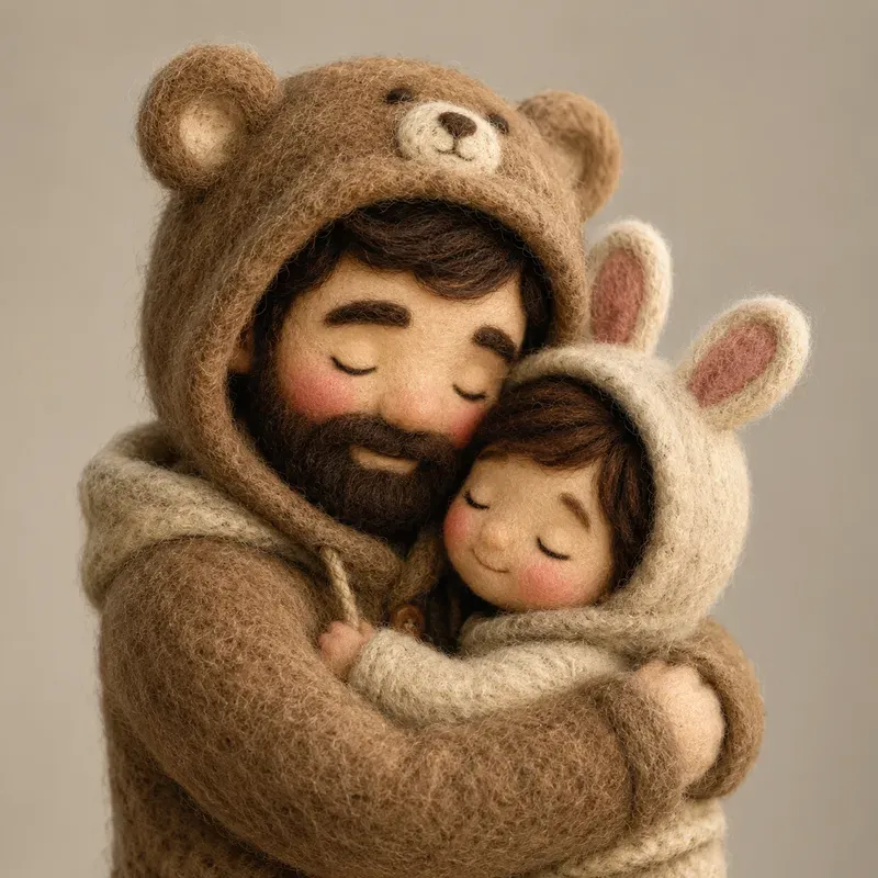 Cozy 3D Wool Character Portraits