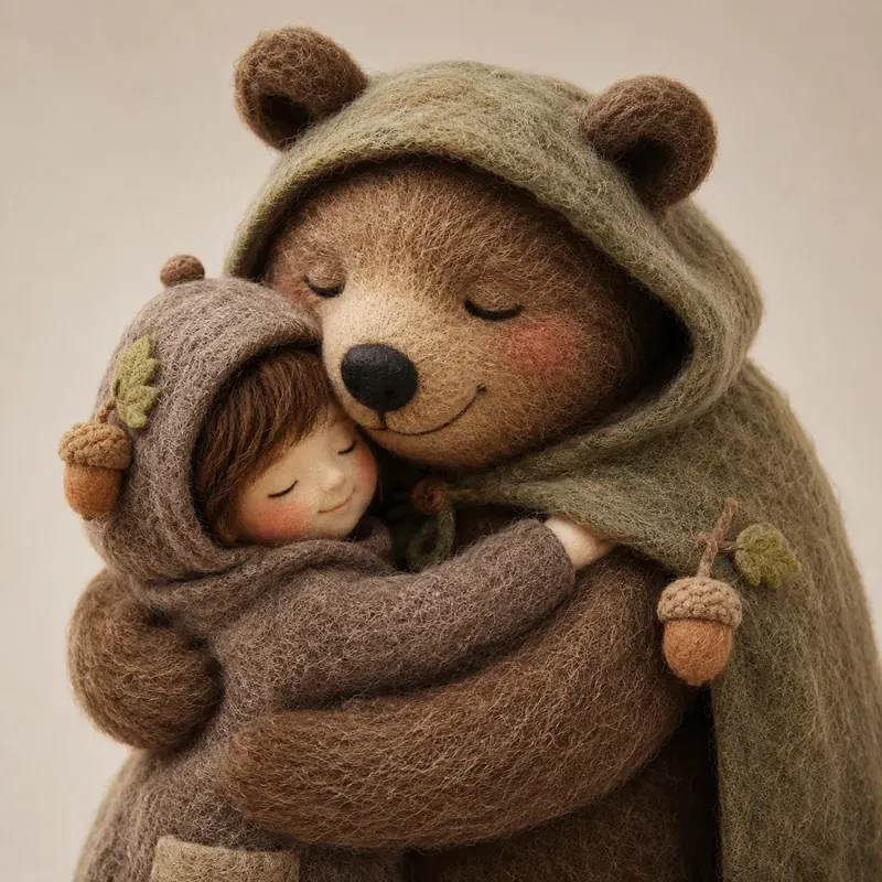 Cozy 3D Wool Character Portraits