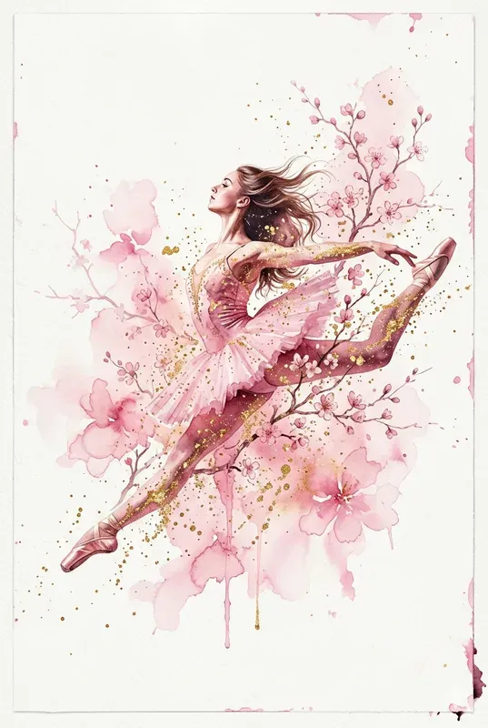 Ethereal Ink Gold Splatters