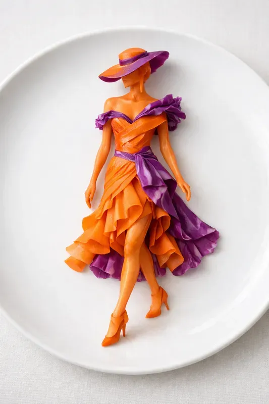 Edible Fashion Food Art Models