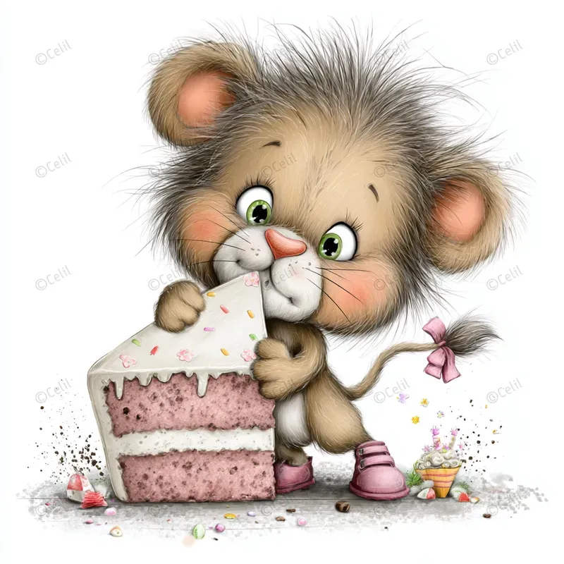 Cute Birthday Animal Clipart Bundles