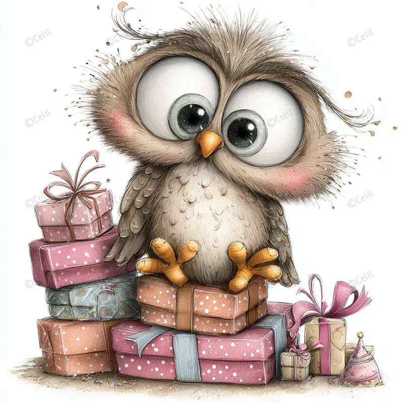 Cute Birthday Animal Clipart Bundles