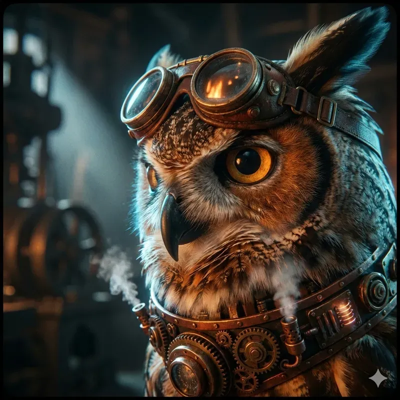 Cinematic Steampunk Animal Portraits