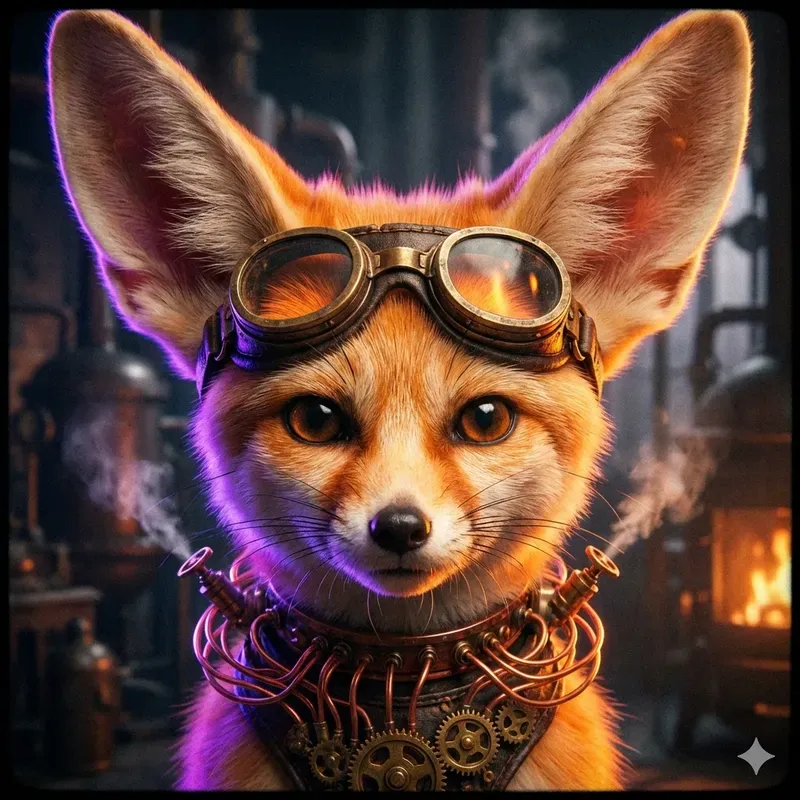 Cinematic Steampunk Animal Portraits