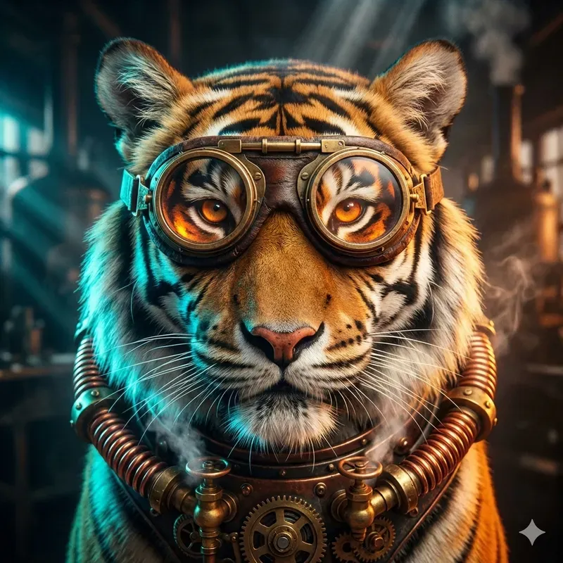 Cinematic Steampunk Animal Portraits