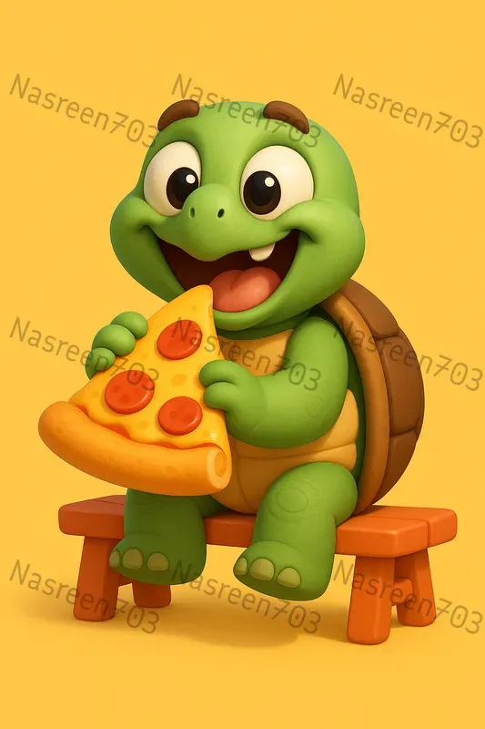 Adorable 3D Cartoon Animals With Food