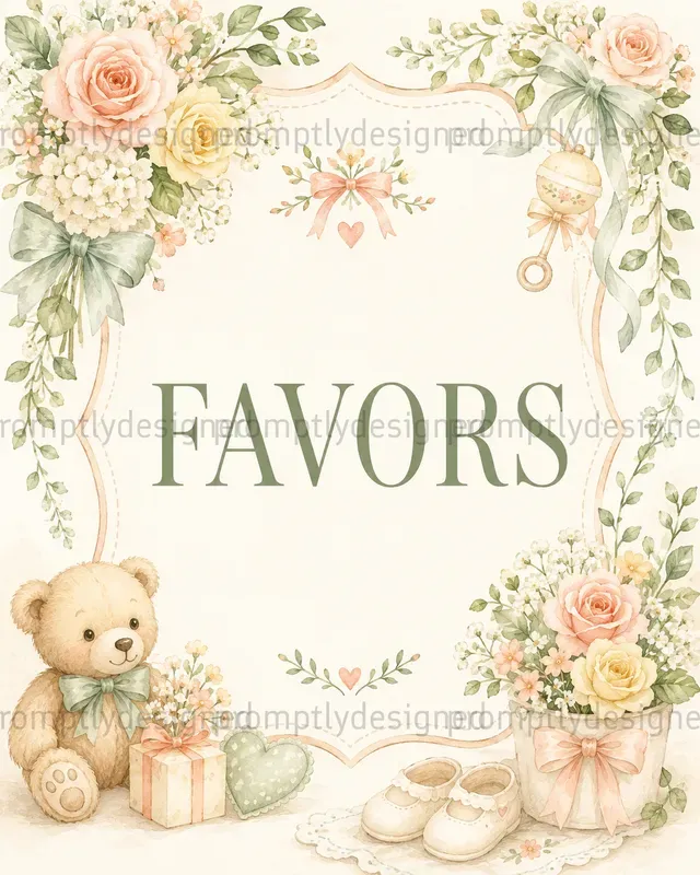 Baby In Bloom Shower Signs