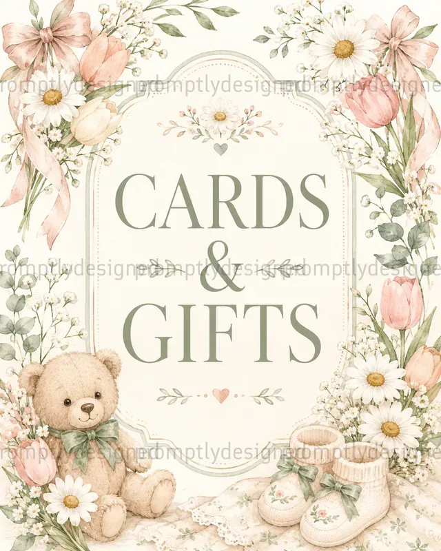 Baby In Bloom Shower Signs