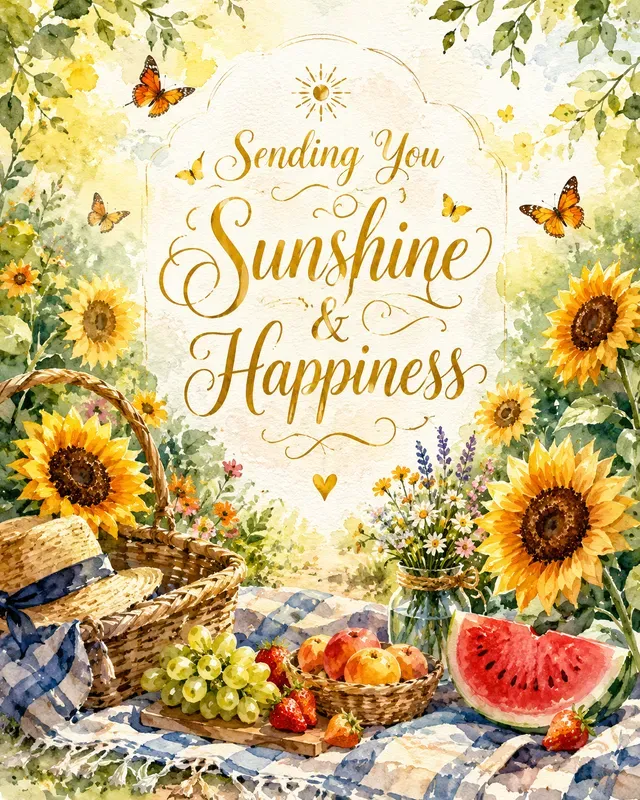 Watercolor Summer Greeting Cards