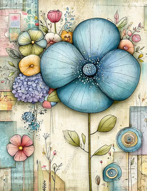 Summer Cottagecore Junk Journal Pages
