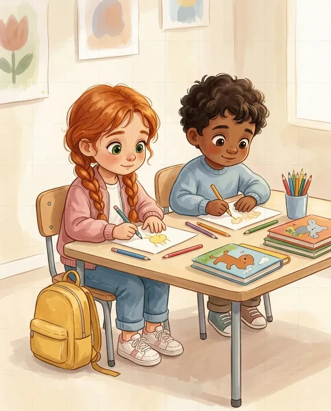 School Day Storybook Illustrations