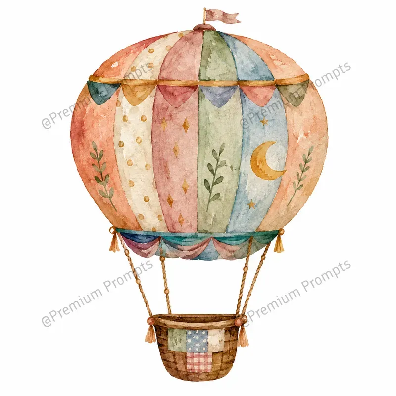 Naive Nursery Watercolor Art Cliparts